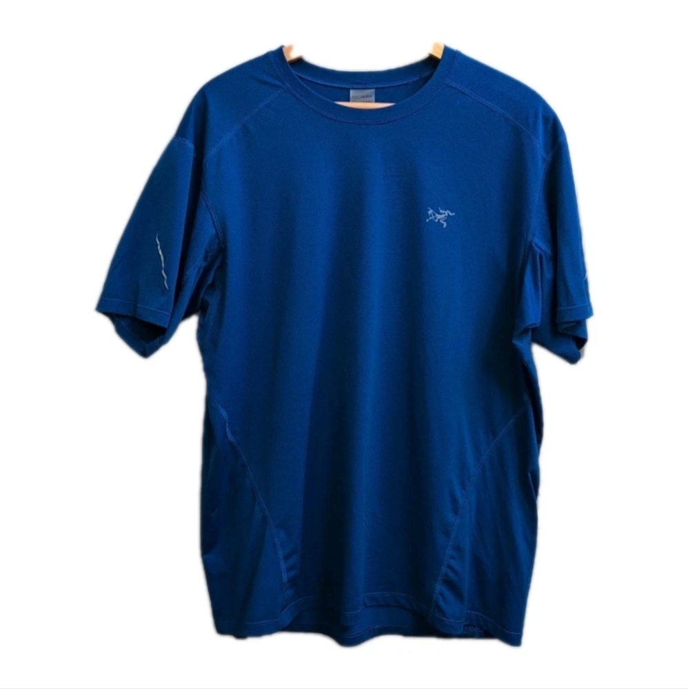 Arc'teryx Men Motus Crew Neck Short Sleeve Lightweight Shirt Blue XL Active